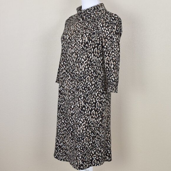J.McLaughlin Sheila Sweater Dress Leopard - Picture 2 of 7